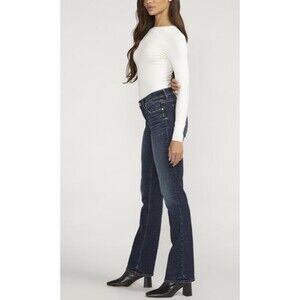 VTG Silver Jeans Co. Dark Blue Stretch Bootcut Jeans Size 28×33 – Vintage